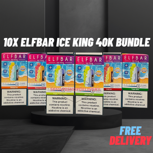 10PCS ELFBAR ICE KING 40000 PUFFS BUNDLE