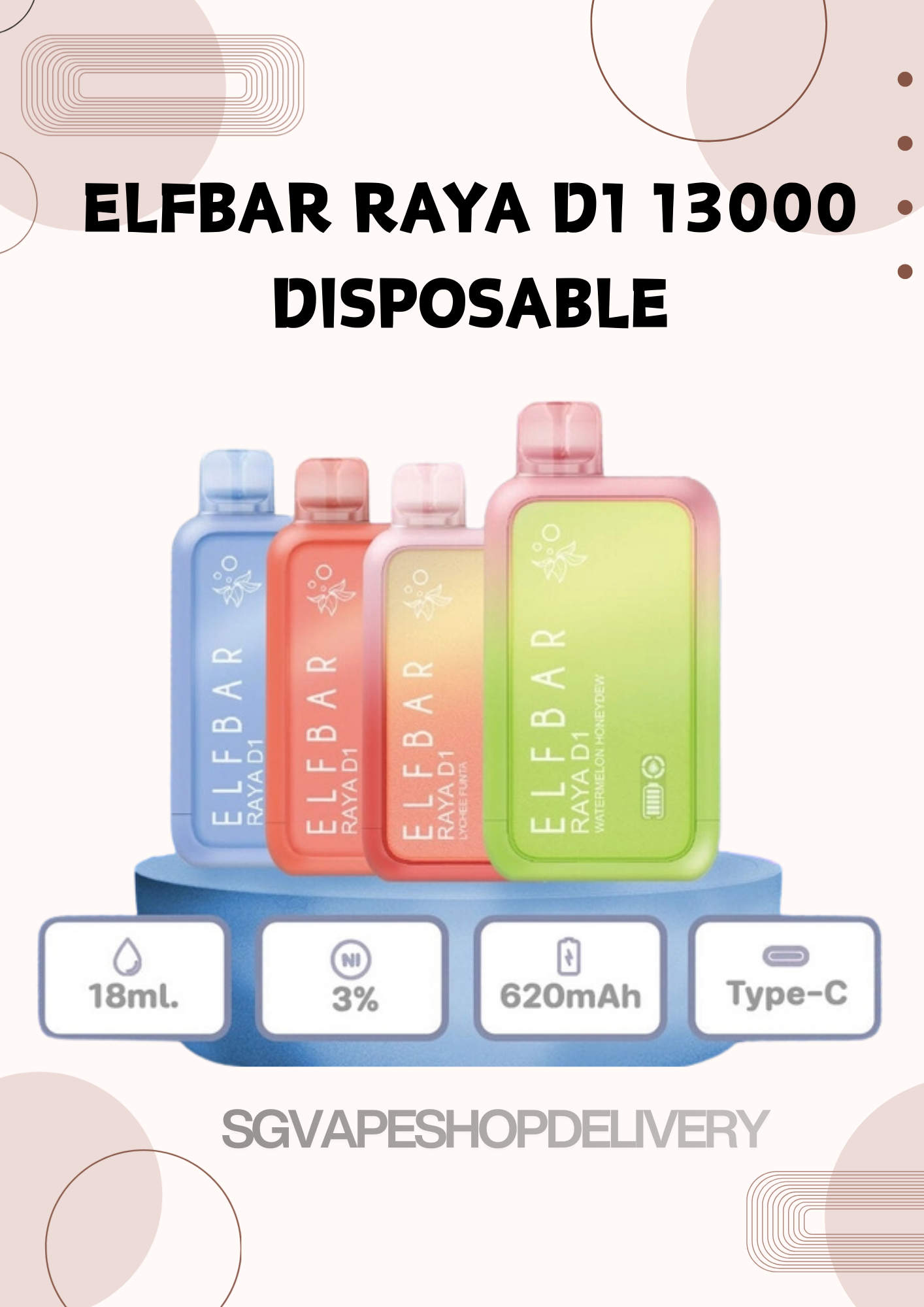 ELFBAR RAYA D1 13000 DISPOSABLE