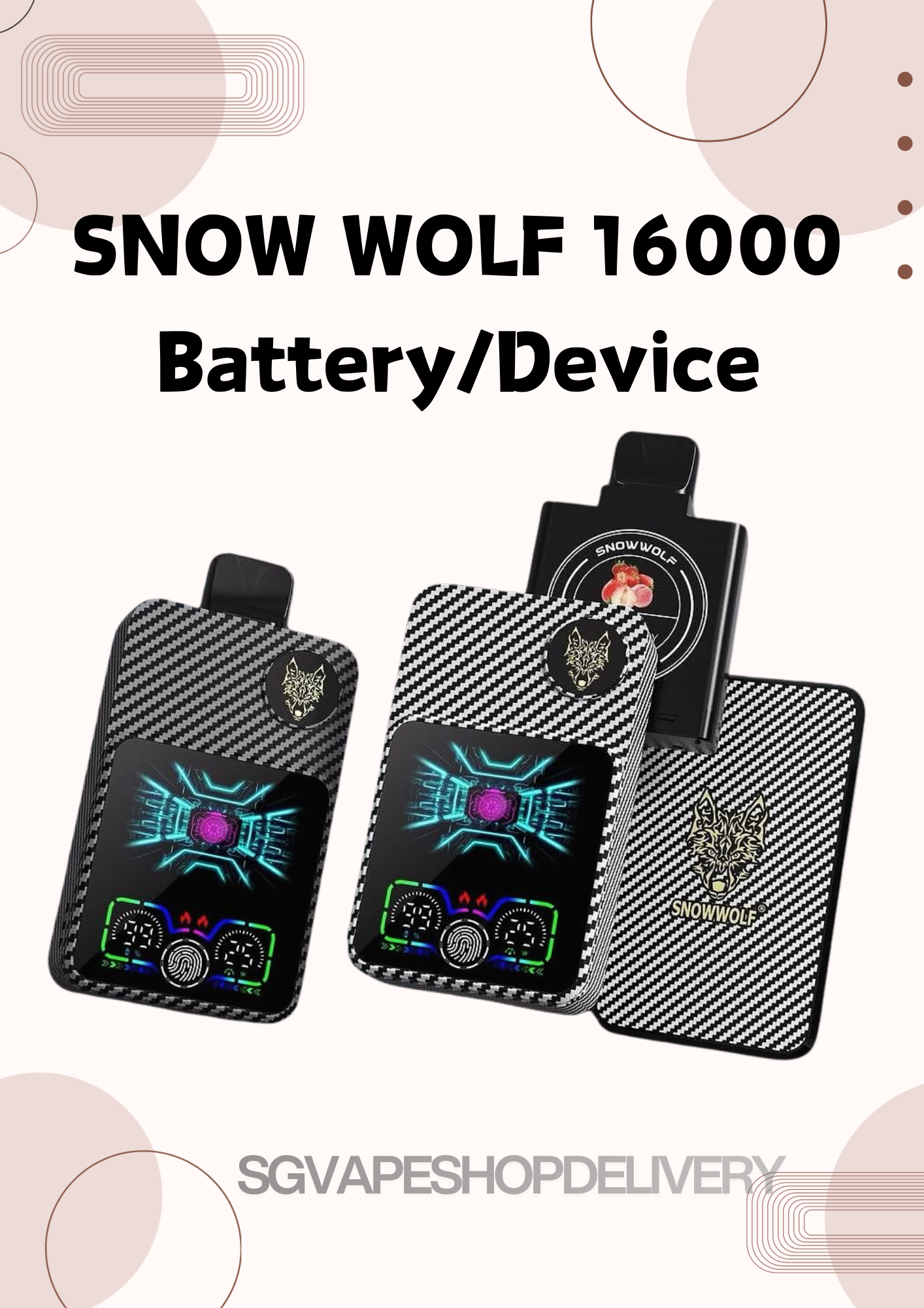 SNOWWOLF 16000 PUFFS - BATTERY DEVICE