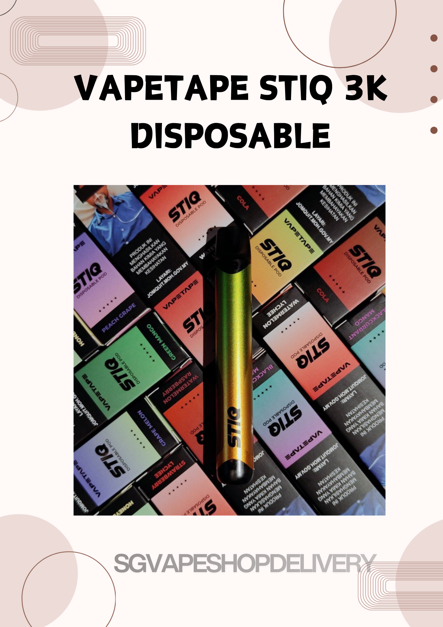 VAPETAPE STIQ 3000 DISPOSABLE