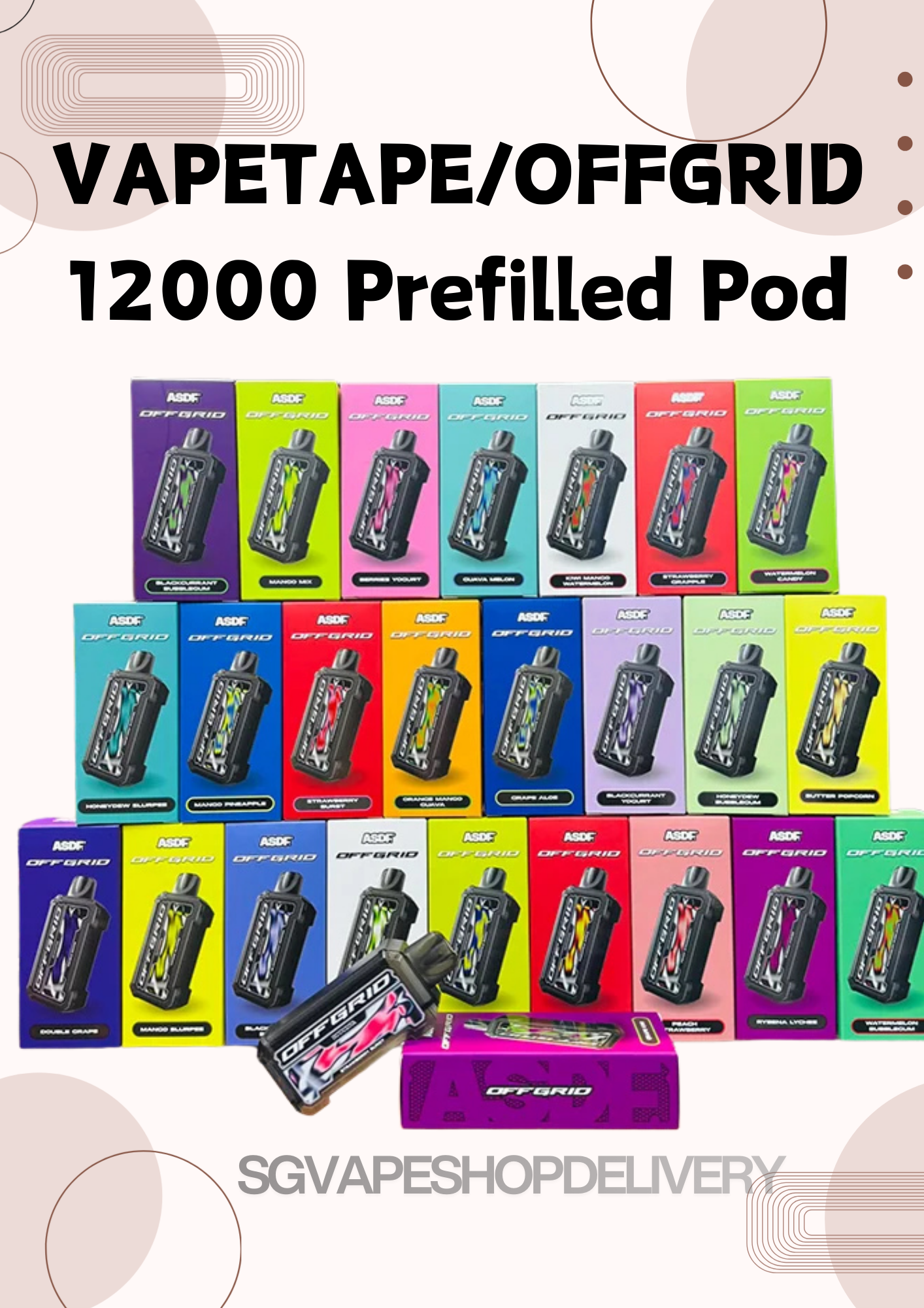 OFFGRID VAPETAPE UNPLUG 12000 PUFFS -Cartrdige